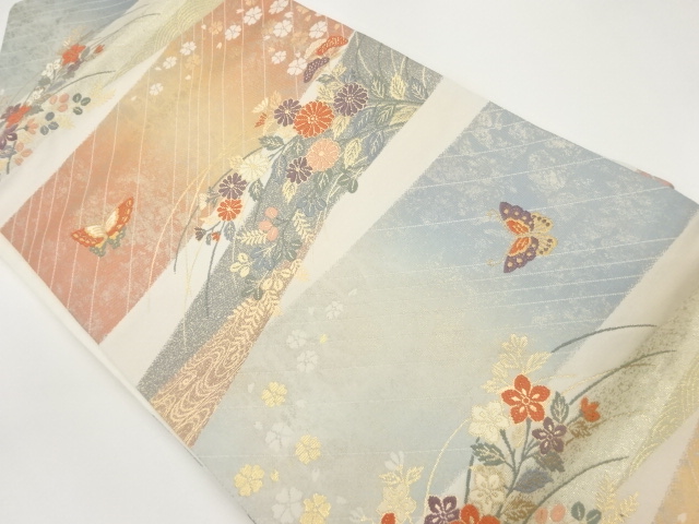 JAPANESE NAGOYA OBI / WOVEN BUTTERFLY